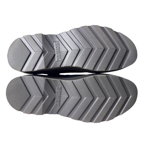 Sorel Hi-Line Lace Boots Women's Size 9 Black Waterproof Leather Low Heel Tabs - Picture 8 of 10